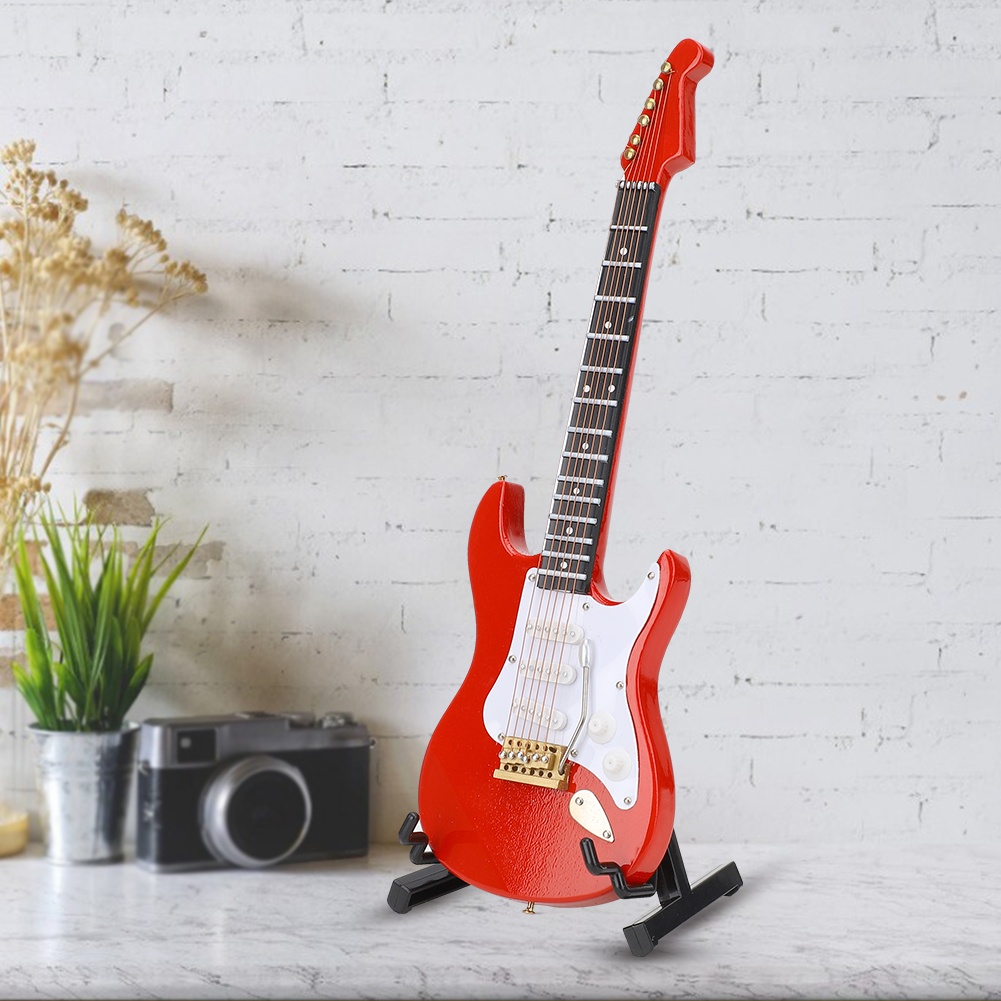 Miniature Red Electric Guitar  – Musical Instrument Music recenzja i cena