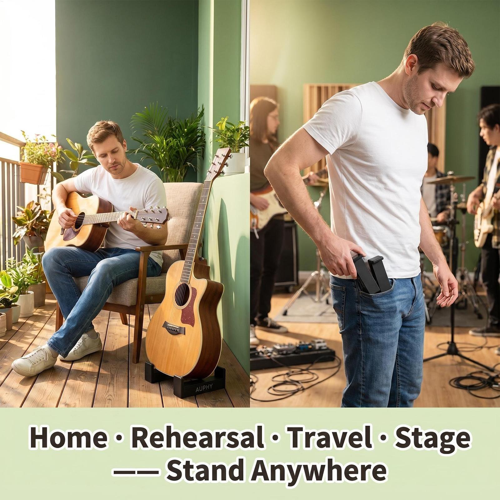 Acoustic Guitar Stand Portable – Musical Instrument Bass recenzja i cena