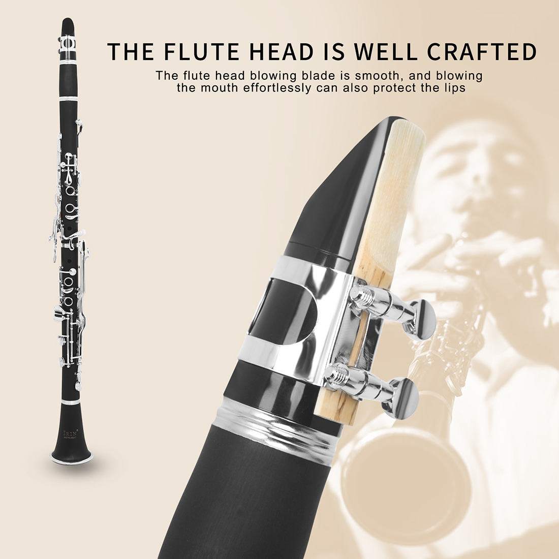 Clarinet Key of G 17 keys Bake – Musical Instrument German recenzja i cena
