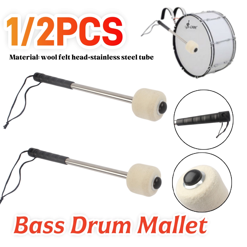 1-2PCS Bass Drum Mallet Profes – Musical Instrument Bass recenzja i cena
