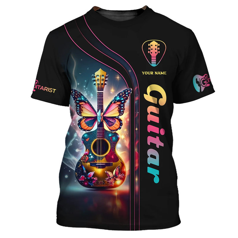 Fashion Guitar Bass 3D Print T – Musical Instrument Name recenzja i cena