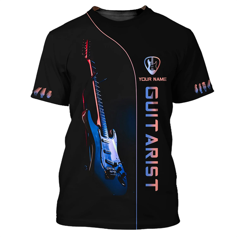 Fashion Guitar Bass 3D Print T – Musical Instrument Name recenzja i cena