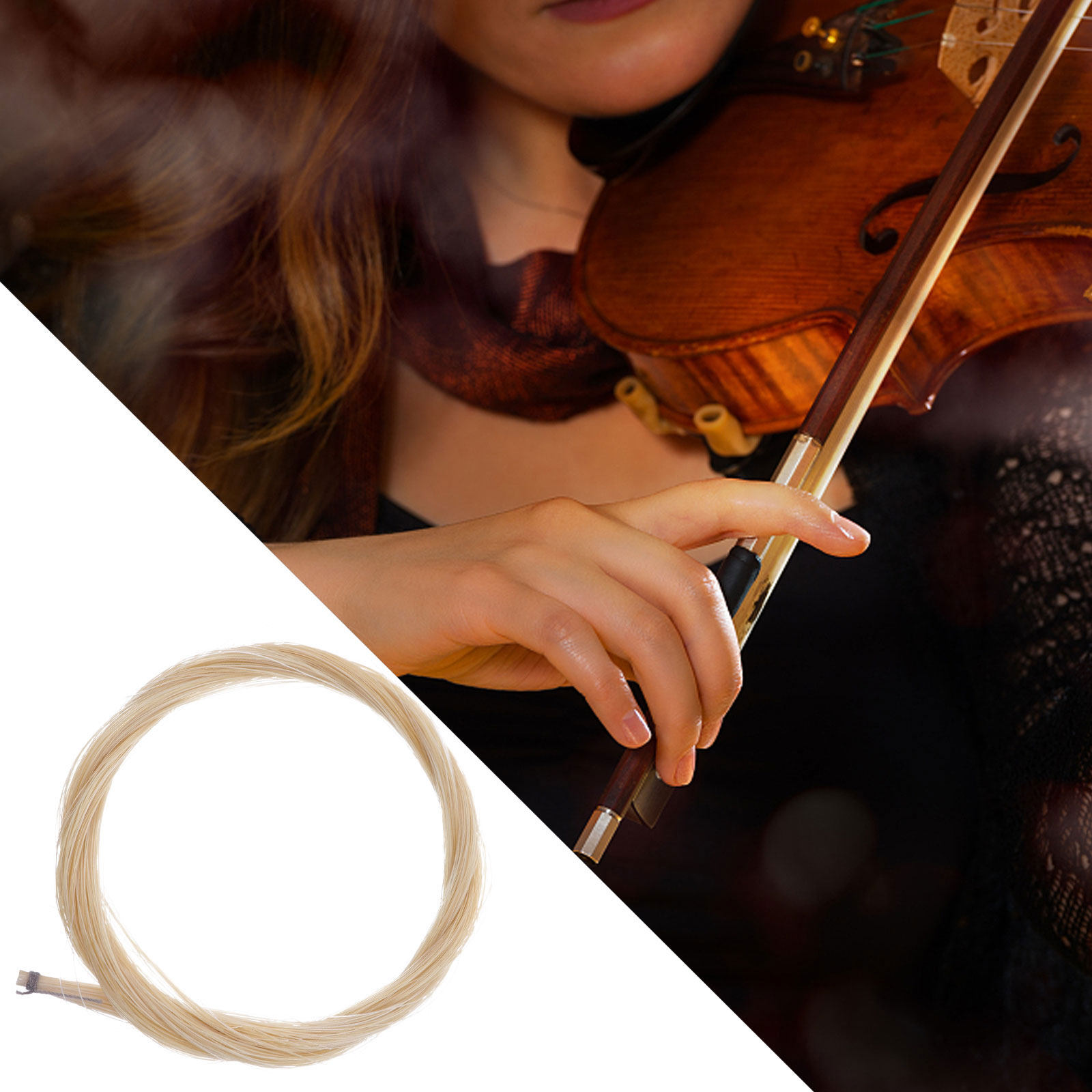 2Sets Bow Hair Horse Hair Viol – Musical Instrument In Orchestra recenzja i cena