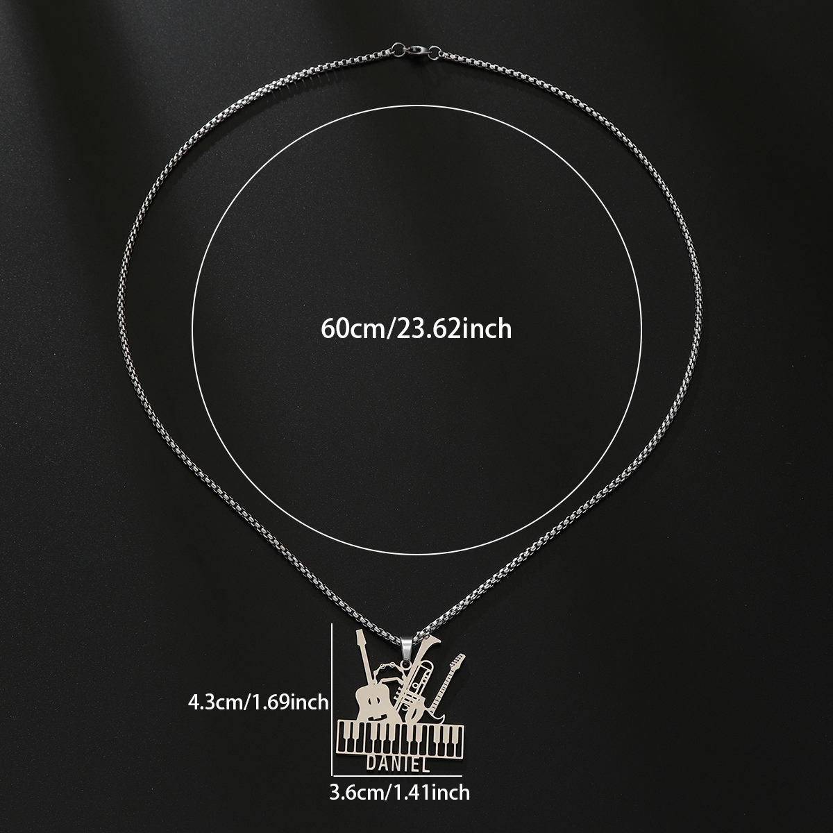Custom Name Necklaces For Wome – Musical Instrument Name recenzja i cena