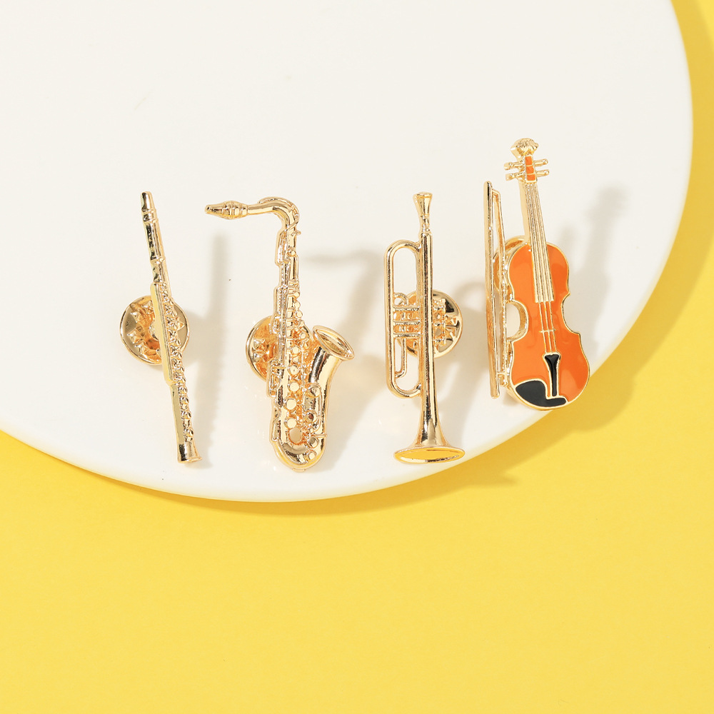 Golden Musical Instrument Pins – Musical Instrument In Orchestra recenzja i cena
