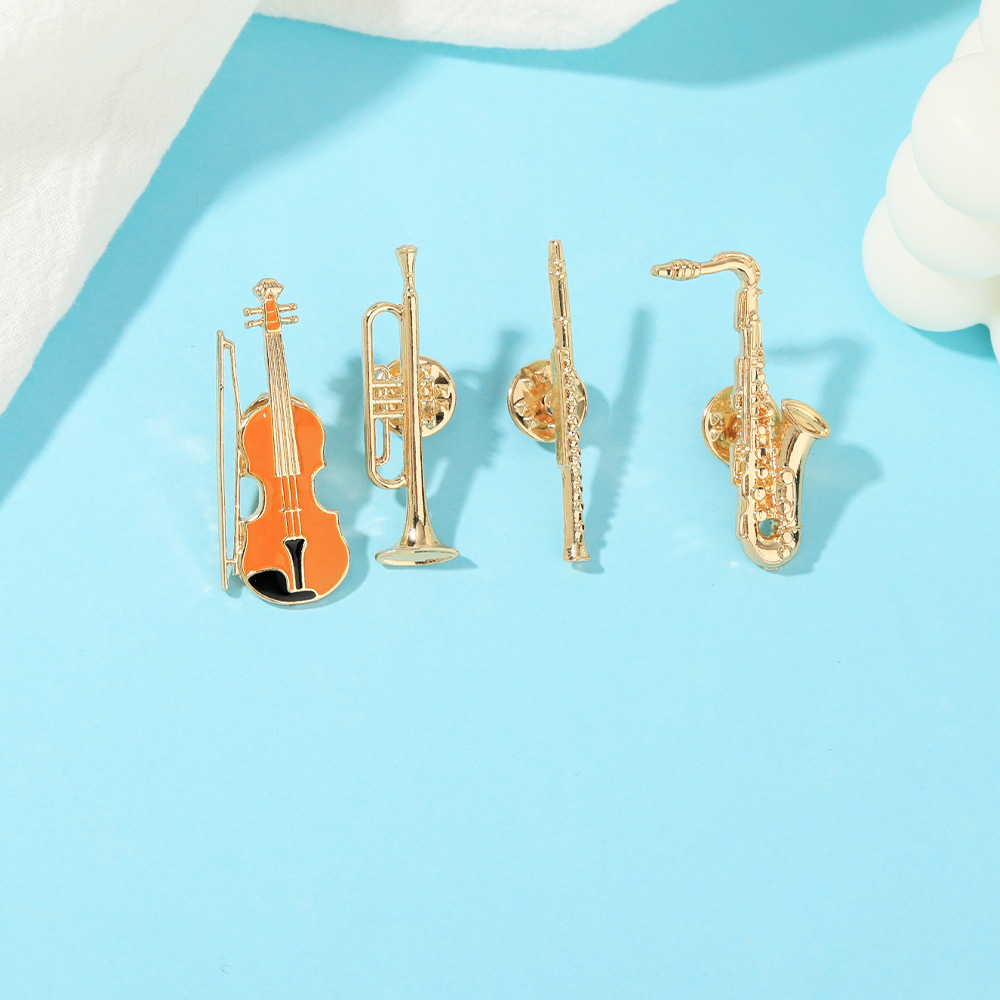 Golden Musical Instrument Pins – Musical Instrument In Orchestra recenzja i cena