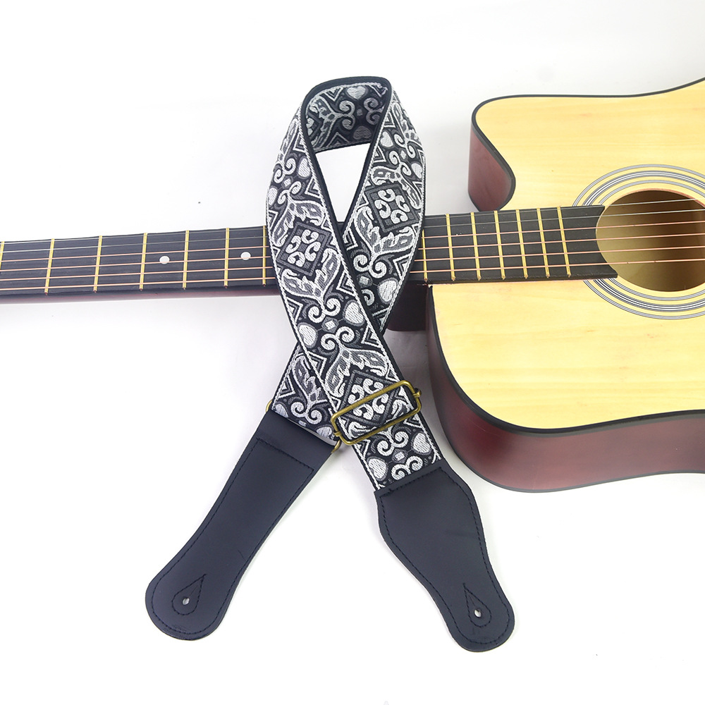 Guitar Strap Embroidered Print – Musical Instrument Bass recenzja i cena