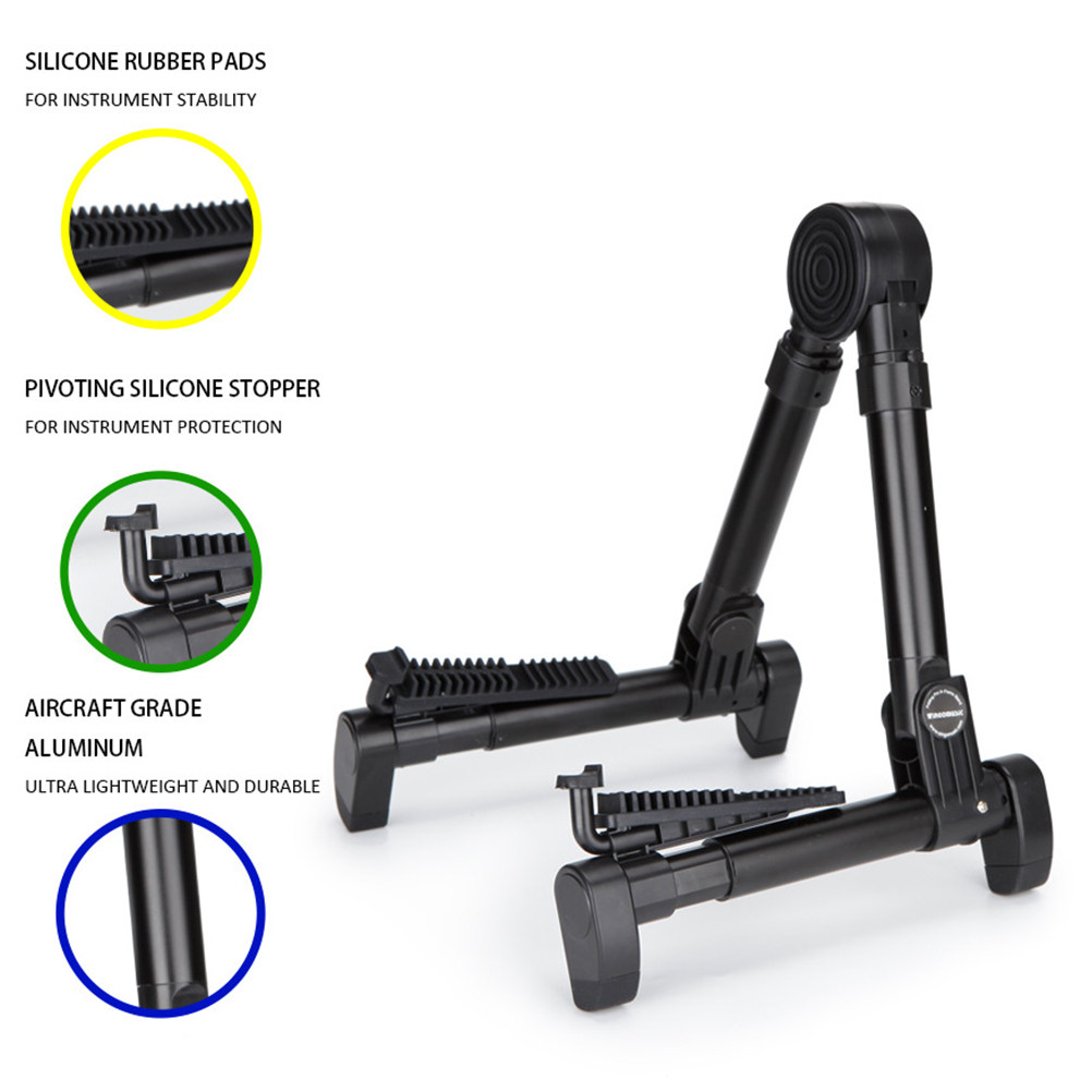 Black Foldable Guitar Stand Ho – Musical Instrument Bass recenzja i cena